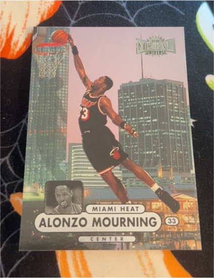 1997-98 Skybox Metal Universe #33 Alonzo Mourning — front