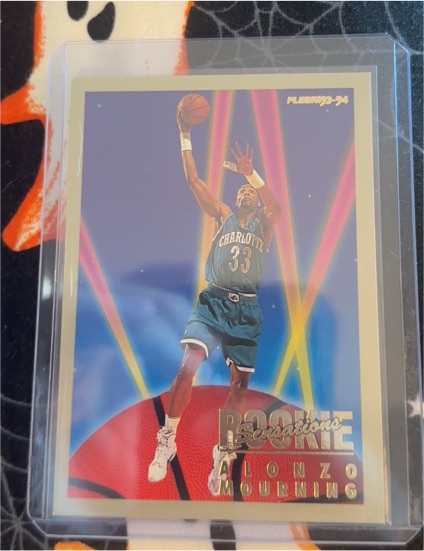 1993-94 Fleer Rookie Sensations #17 Alonzo Mourning — front