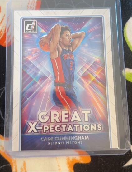 2021-22 Panini Donruss #21 Cade Cunningham Great X-Pectations Rookie Insert — front