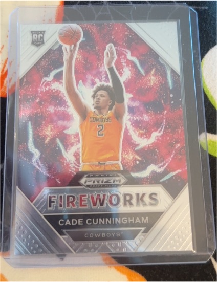 2021 Panini Prizm Draft Picks #1 Cade Cunningham Fireworks — front