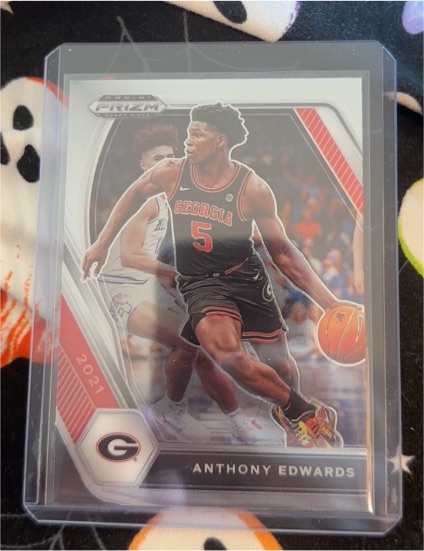 2021 Panini Prizm Draft Picks #65 Anthony Edwards Georgia Bulldogs — front