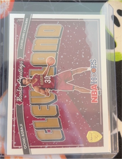 2022-23 Panini NBA Hoops Winter #31 Ochai Agbaji Rookie Greetings Cleveland Cavaliers — front