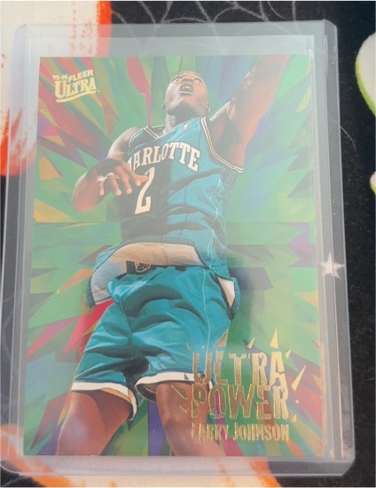 1995-96 Fleer Ultra #3 Larry Johnson Ultra Power — front
