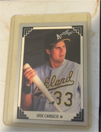 1991 Leaf #182 Jose Canseco — front