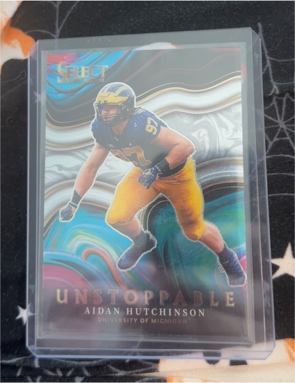 2022 Panini Select Draft Picks Unstoppable #US-AH Aidan Hutchinson — front