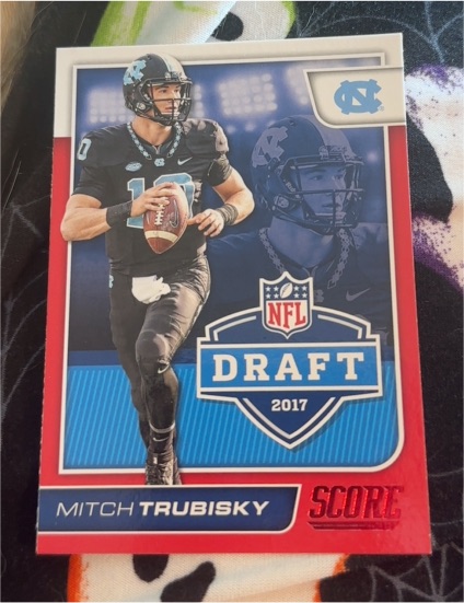 2017 Panini Score NFL Draft #1 Mitch Trubisky — front