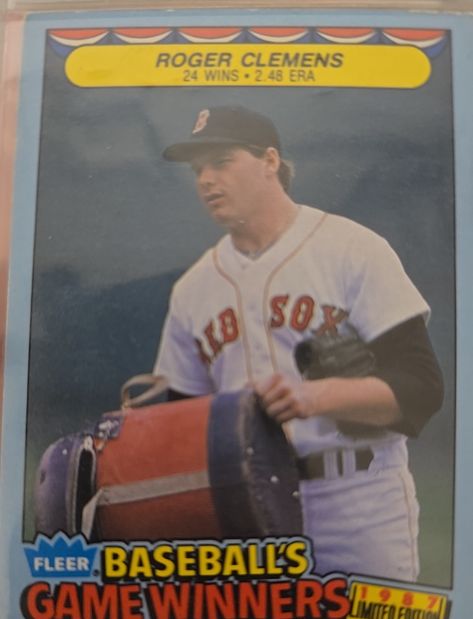 1987 Fleer Game Winners #10 Roger Clemens — front