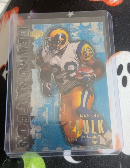 2000 Upper Deck Black Diamond #D1 Marshall Faulk Diamonation — front