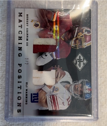 2011 Panini Limited Matching Positions #MP Robert Griffin III / Eli Manning — front