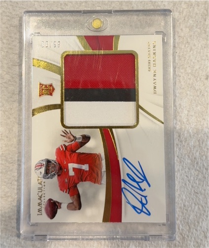 2019 Panini Immaculate Collection #33 Dwayne Haskins — front