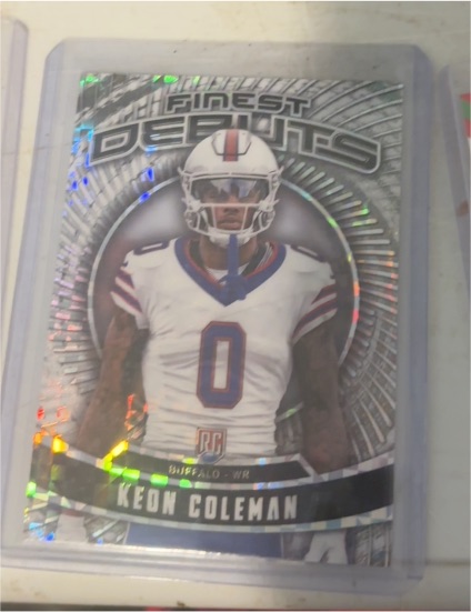 2024 Topps Finest #D-9 Keon Coleman Finest Debuts Rookie — front
