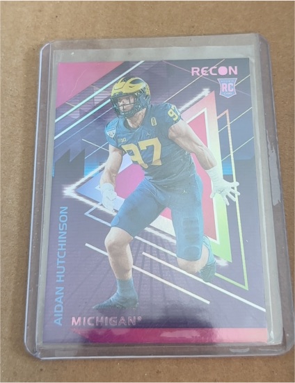 2022 Panini Chronicles Draft Picks Recon #1 Aidan Hutchinson Rookie Card — front