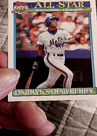 1991 Topps 40 Years of Baseball All Star #402 Darryl Strawberry — front