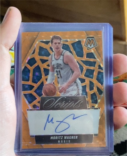 2024-25 Panini Mosaic Scripts Orange Fluorescent #MS-MW Moritz Wagner — front