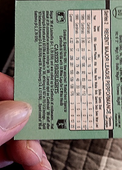 1991 Donruss #670 Ken Hill — back
