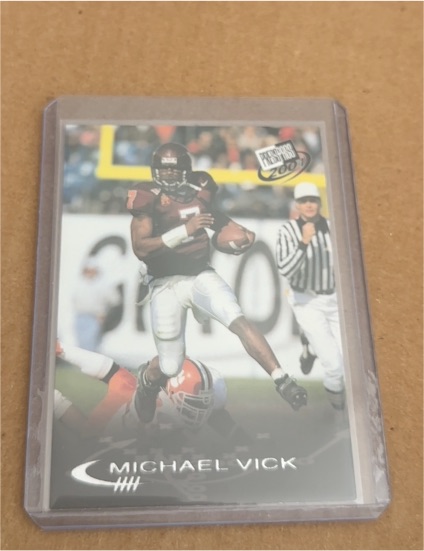 2001 Press Pass #3 Michael Vick — front