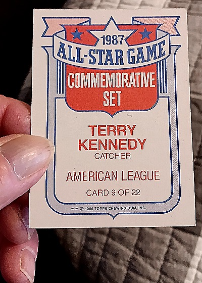 1987 Topps All-Star #9 Terry Kennedy — back