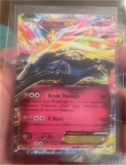 2014 Pokemon XY Base Set #97 Xerneas EX — front