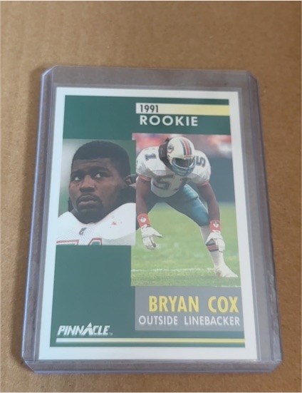 1991 Pinnacle #308 Bryan Cox — front