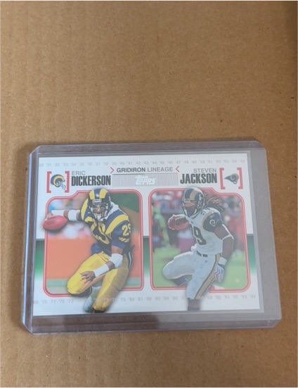 2010 Topps Chrome Gridiron Lineage #CGL-DJ Eric Dickerson / Steven Jackson — front