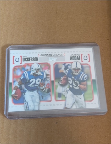 2010 Topps Gridiron Lineage #GL-DA Eric Dickerson/Joseph Addai — front