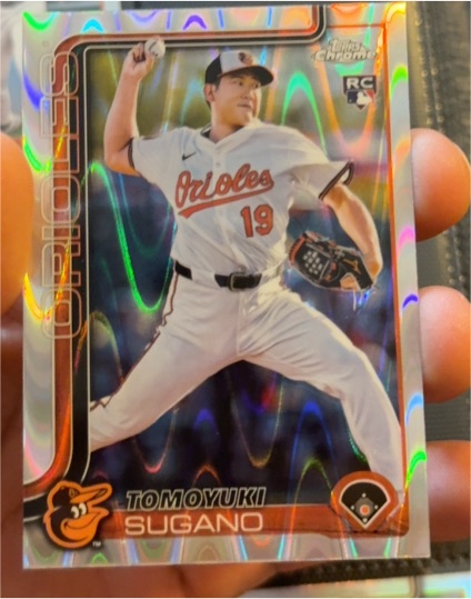 2025 Topps Chrome #166 Tomoyuki Sugano — front