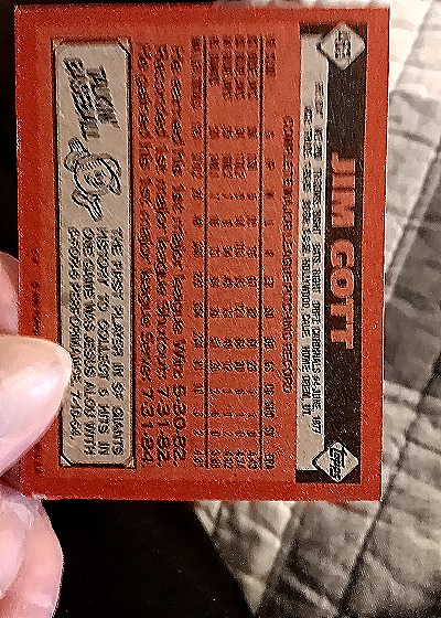 1986 Topps #463 Jim Gott — back