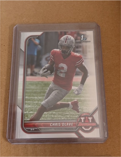 2021 Bowman University #14 Chris Olave — front