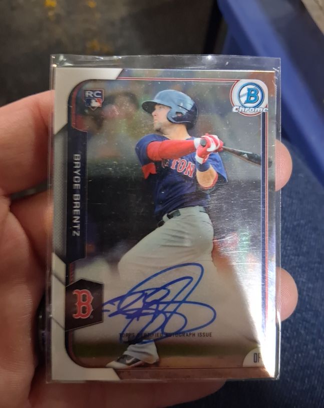 2015 Bowman Chrome Rookie Autographs #BCAR-BBR Bryce Brentz — front