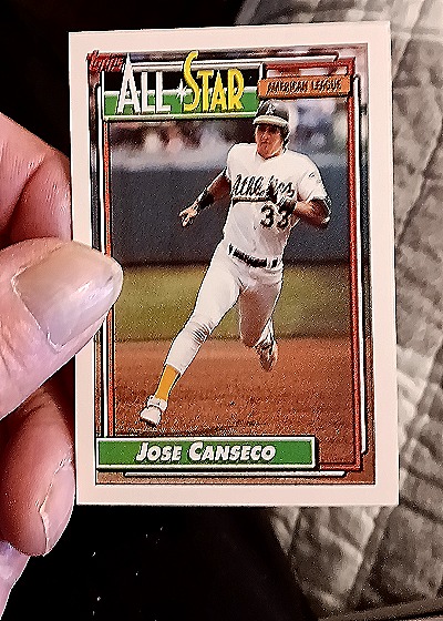 1992 Topps #401 Jose Canseco — front