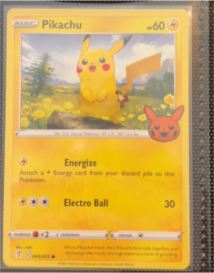 2021 Pokémon #049 Pikachu Trick or Trade — front