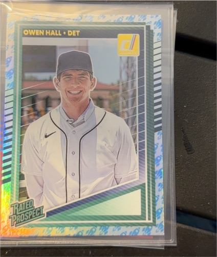 2025 Donruss Rated Prospect #130 Owen Hall — front