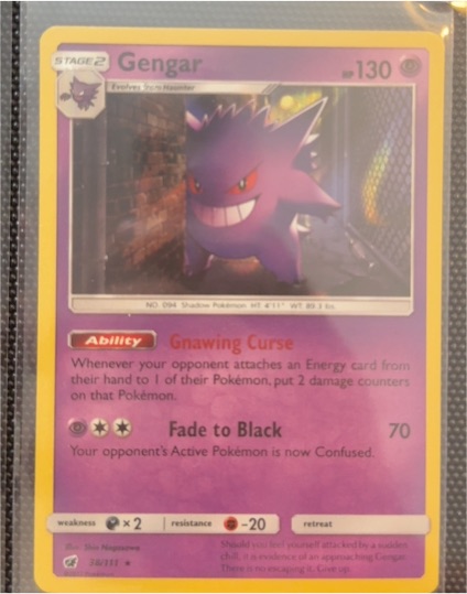 2017 Pokémon Sun & Moon Crimson Invasion #38 Gengar — front