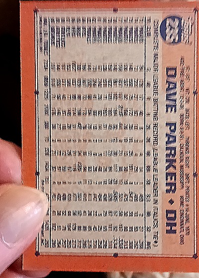 1991 Topps #235 Dave Parker — back