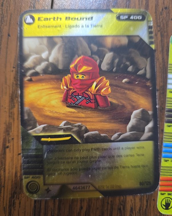 2012 Lego Ninjago Masters of Spinjitzu Trading Card Game Earth Bound #80 — front