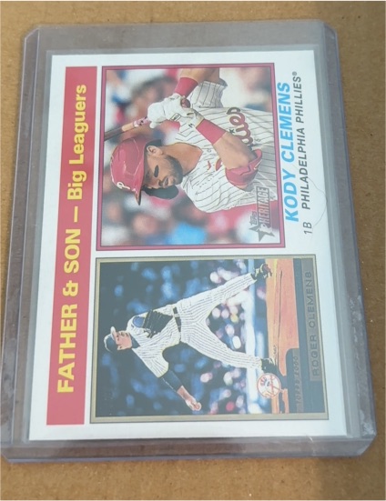 2025 Topps Heritage #67 Kody Clemens / Roger Clemens Father & Son — front