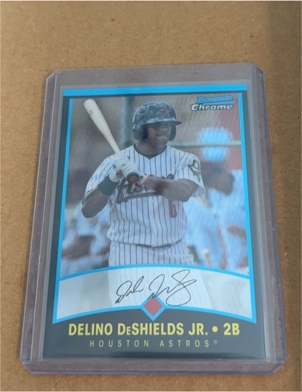 2001 Bowman Chrome #213 Delino DeShields Jr. — front