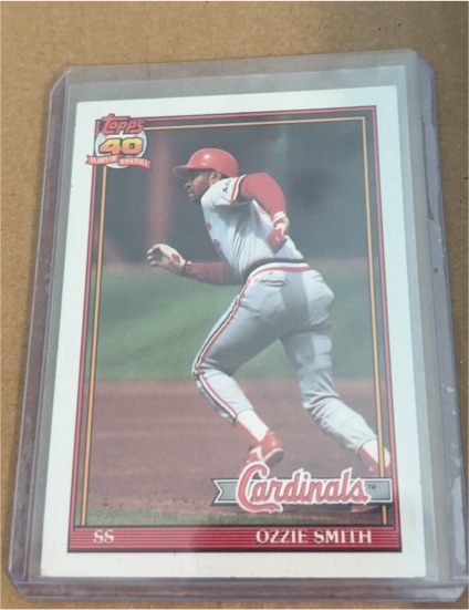 1991 Topps #130 Ozzie Smith — front