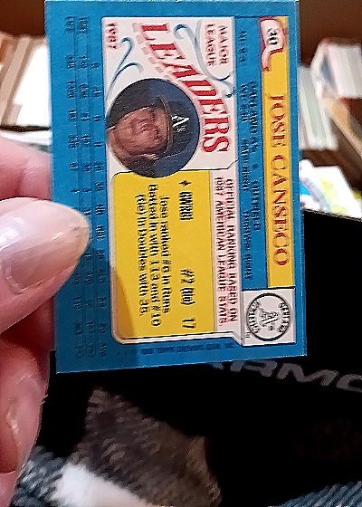 1986 Topps Mini Leaders #30 Jose Canseco — back