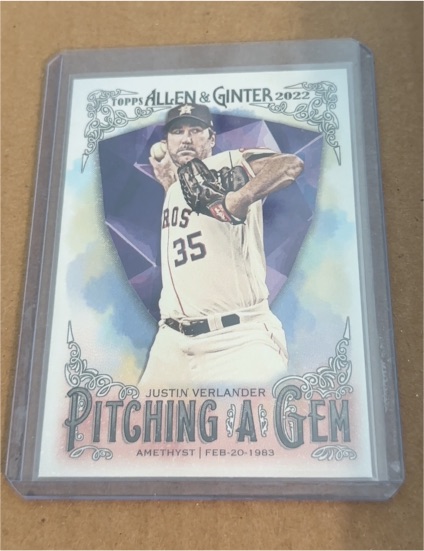 2022 Topps Allen & Ginter Pitching A Gem #PAG-6 Justin Verlander — front