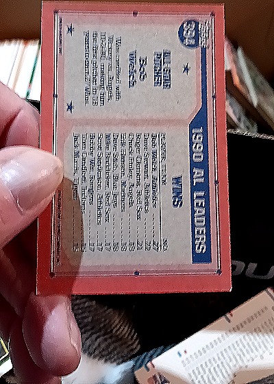 1991 Topps #394 Bob Welch — back