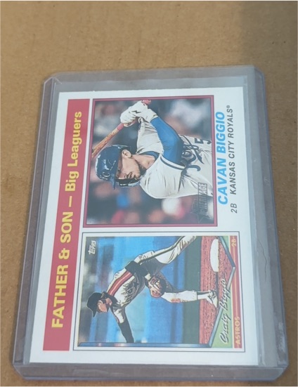2025 Topps Heritage #68 Cavan Biggio / Craig Biggio Father & Son — front