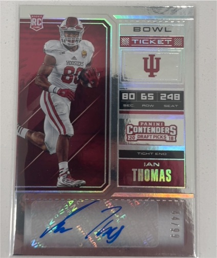 2018 Panini Contenders Draft Picks #196 Ian Thomas — front