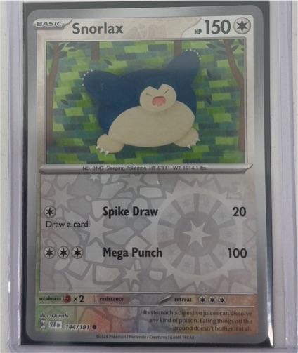 2024 Pokémon SV08: Surging Sparks #144 Snorlax — front