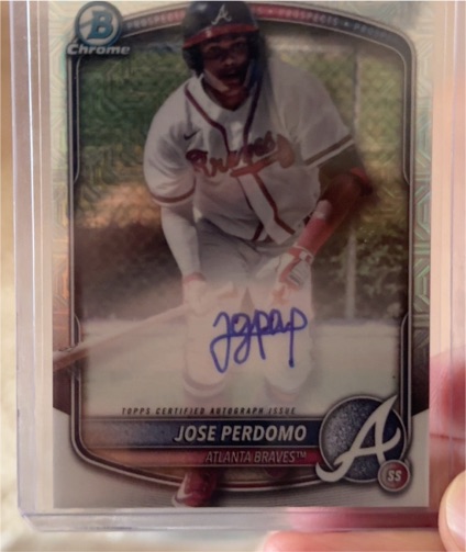 2025 Bowman Chrome #BMA-JP Jose Perdomo — front