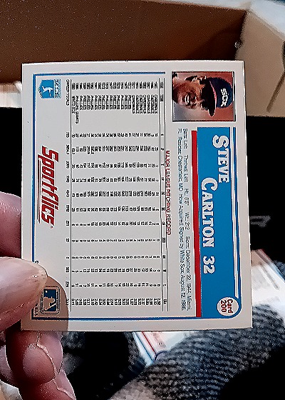 1987 Sportflics #32 Steve Carlton — back