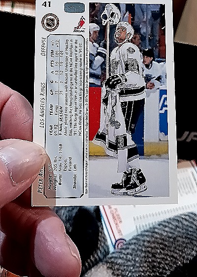 1992-93 Upper Deck #41 Peter Ahola — back