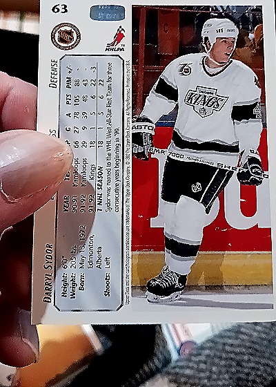 2000 Upper Deck #63 Darryl Sydor — back