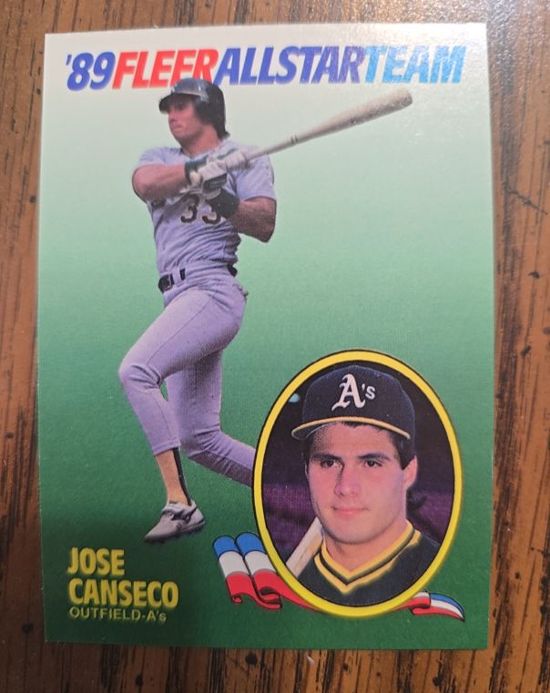1989 Fleer #2 Jose Canseco '89 Fleer All-Star Team — front
