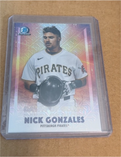 2021 Bowman Chrome Dawn of Glory Mojo #DG-12 Nick Gonzales — front